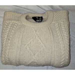 Barbour Made England Aran Wool Sweater 46” Chest XL Tapered Fit Vintage